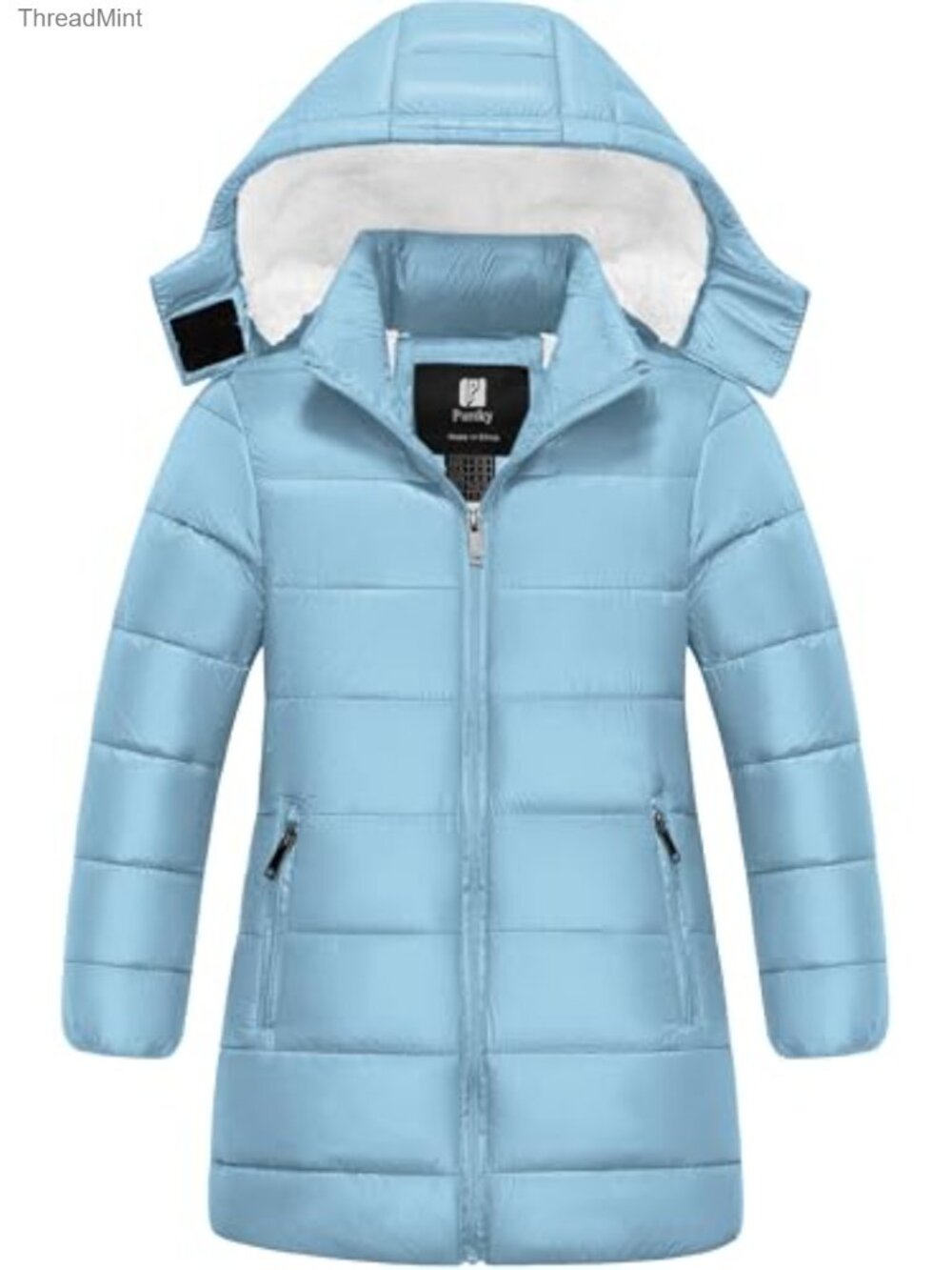Girls Waterproof Winter Puffer Jacket Sherpa Lined Long Quilted Parka